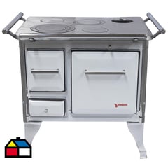 YUNQUE - Cocina a Leña 3 Platos Blanco TRAD 72X56LOZ