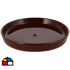 CERAMICA ESPEJO - Base para macetero de cerámica 18 cm chocolate