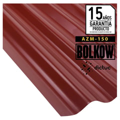 BOLKOW - Plancha zinc acanalada prepintada roja 85,1X3,66 cm