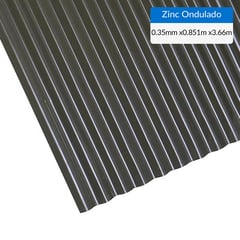 BOLKOW - 0.35 x 851 x 3660 mm, Plancha zinc acanalada prepintada negra