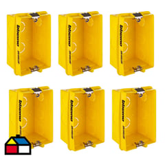 BTICINO - Set de cajas de distribución embutidas 106x71 mm 6 unidades
