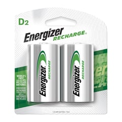 ENERGIZER - Pack de 2 pilas recargables D 2500mAh 1.2V