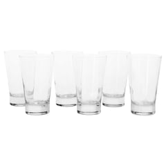 JUST HOME COLLECTION - Set Vasos de Vidrio 6 Unidades