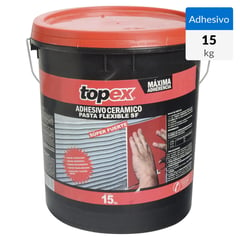 TOPEX - Pegamento Ceramico Piso y muro Superficie Flexible 15 kg