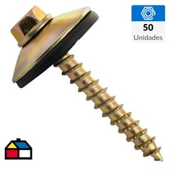 FIXSER - Tornillo autoperforante para madera 1 1/2" 50 unidades