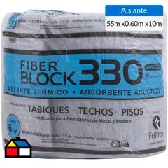 FIBER BLOCK - Aisla poliester 55mmx0.60x10mt