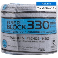 FIBER BLOCK - Aisla poliester 55mmx0.60x10mt