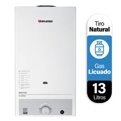 SPLENDID - Calefont Gas Licuado 13 Litros Tiro Natural Ionizado