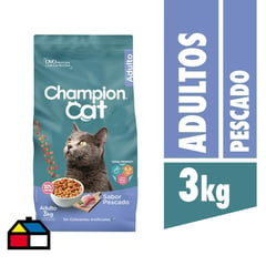 CHAMPION CAT - Alimento seco para Gato Adulto Pescado 3 kg