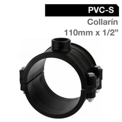 PALAPLAST - Collarín PVC-S 110mm x 1/2" Negro 1u