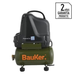 BAUKER - Compresor de Aire Portátil 1 HP 6 Litros Euro 6