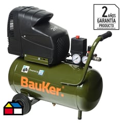 BAUKER - Compresor de Aire Portátil 2 HP 25 Litros Euro 225