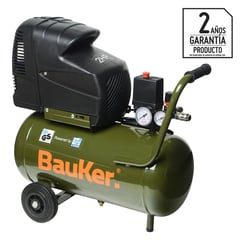 BAUKER - Compresor de Aire Portátil 2 HP 25 Litros Euro 225