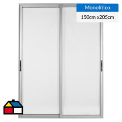 WINTEC - Ventanal monolítico aluminio 150x205 cm mate corredera