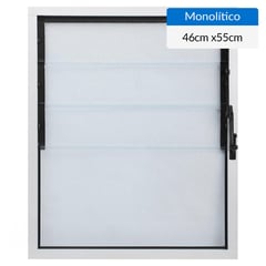 WINTEC - Ventana aluminio 46x55 cm monolítico mate corredera