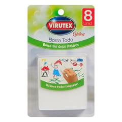 VIRUTEX - Esponja borra todo x8 máximo poder limpiador