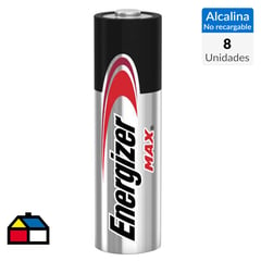 ENERGIZER - Pack de 8 pilas alcalinas AA 1.5V