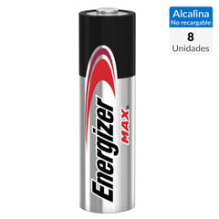 ENERGIZER - Pack de 8 pilas alcalinas AA 1.5V