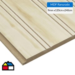 MASISA - MDF Ranurado Enchapado Café 9 mm 120x240 cm