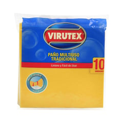 VIRUTEX - Paño multiuso tradicional x3 absorbente amarillo