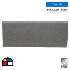 GRAU - Solerilla canto redondo 50x20x6 cm