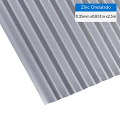 BOLKOW - 0.35 x 851 x 2500 mm, Plancha Acanalada Onda zinc gris