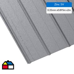 BOLKOW - 0.35 x 895 x 2000 mm. Plancha 5V gris Recubrimiento AZM150