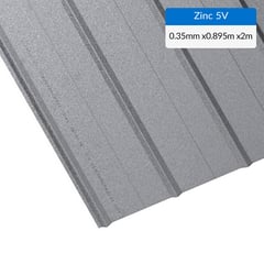 BOLKOW - 0.35 x 895 x 2000 mm. Plancha 5V gris Recubrimiento AZM150