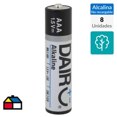 DAIRU - Pack de 8 pilas alcalinas AAA 1.5V