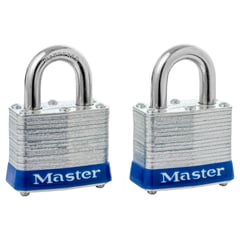 MASTER LOCK - Set de candados 40 mm acero laminado con llaves 2 unidades