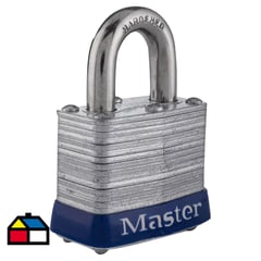 MASTER LOCK - Set de candados 40 mm acero laminado con llave 4 unidades