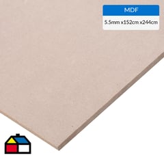 GENERICO - MDF Desnudo Natural 5.5 mm 152x244 cm