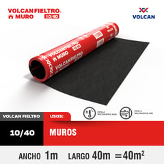 VOLCAN - 40 m2 10/40 Fieltro Asfáltico Liso
