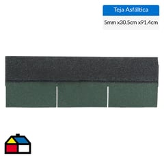 OWENS CORNING - Teja Gravillada Asfalto 30.5x91.4 cm 3 mm Verde