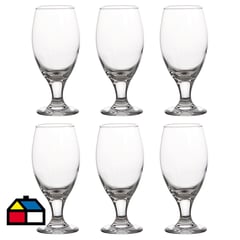 LIBBEY - Set de copas para cerveza vidrio 436 ml 6 unidades