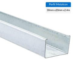 GENERICO - Perfil C Metalcon Estructural Metal 20x30x0,85 mm 2,4 m