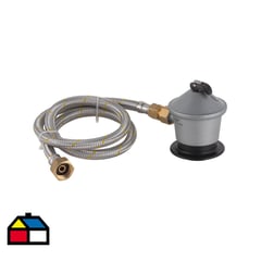 CEMCO - Kit regulador de gas + manguera 3/8" 1/2" HI