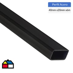 GENERICO - 40x20x2.0mm x6m Perfil tubular rectangular