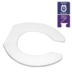 BRIGGS - Asiento WC redondo polipropileno blanco