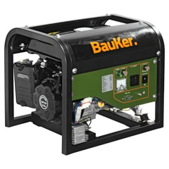 BAUKER - Generador Eléctrico a Gasolina Partida Manual 1100 W 6 l