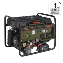 BAUKER - Generador Eléctrico a Gasolina Partida Eléctrica 6000 W 25 l