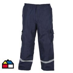 ALASKA - Pantalón de trabajo cargo multibolsillos, poplin azul marino talla m