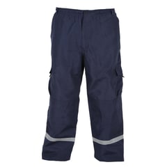 ALASKA - Pantalón de trabajo cargo multibolsillos, poplin azul marino talla m