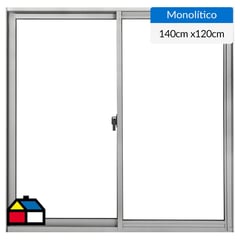 WINTEC - Ventana aluminio 140x120 cm monolítico mate corredera