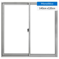 WINTEC - Ventana aluminio 140x120 cm monolítico mate corredera