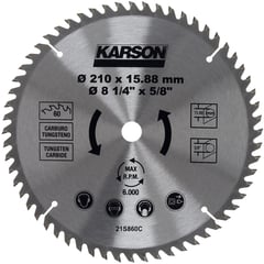 KARSON - Disco de sierra circular 8 1/4" 60 dientes