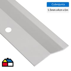 HOLZTEK - Cubrejunta 1 m plateado