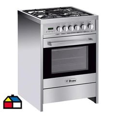 URSUS TROTTER - Cocina a Gas 4 Platos Silver Pro-Q4-GL