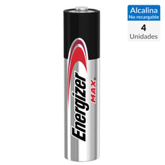 ENERGIZER - Pack de 4 pilas alcalinas AAA 1.5V