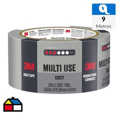 3M - Cinta de Tela Duct Tape de reparación Gris 48 mm x 9.14 mts